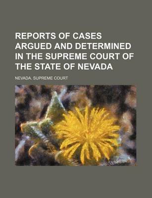 Book cover for Reports of Cases Argued and Determined in the Supreme Court of the State of Nevada Volume 5