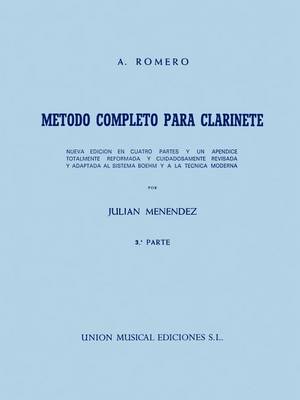 Cover of Romero Metodo Completo Para Clarinete Part 3