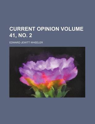 Book cover for Current Opinion Volume 41, No. 2