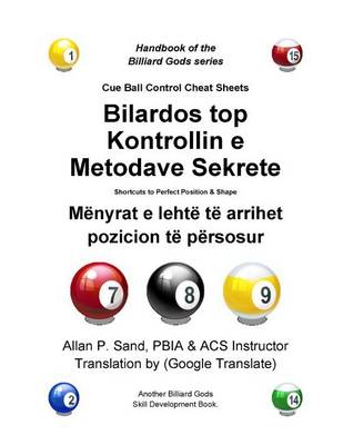 Book cover for Cue Ball Control Cheat Sheets (Albanian)