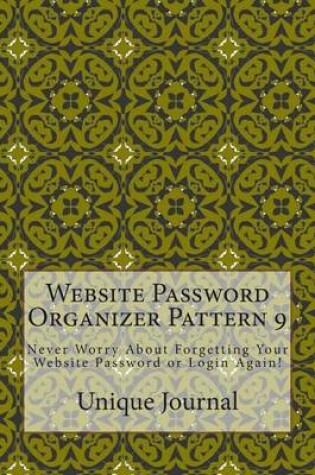 Cover of Website Password Organizer Pattern 9