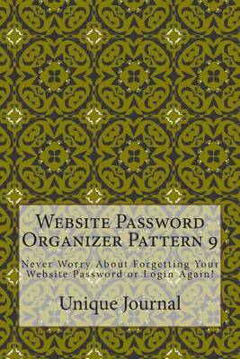 Book cover for Website Password Organizer Pattern 9