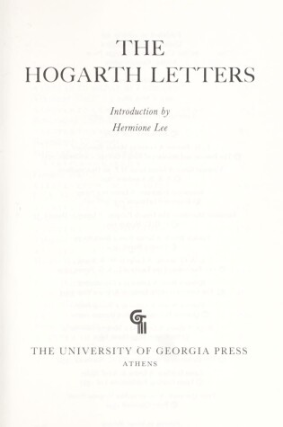 Cover of The Hogarth Letters