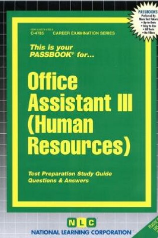 Cover of Office Assistant III (Human Resources)