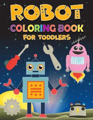 Book cover for Robot coloring book for toddlers