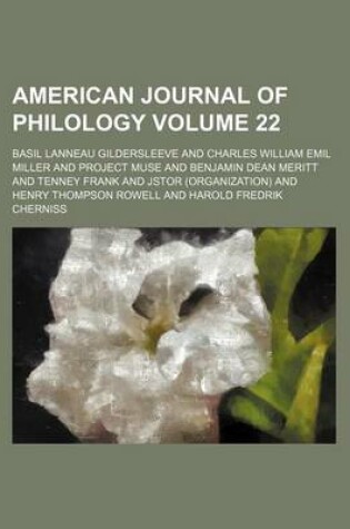 Cover of American Journal of Philology Volume 22