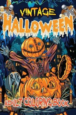 Cover of Vintage Halloween Adult Coloring Book
