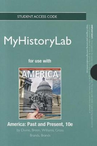 Cover of NEW MyLab History without Pearson eText -- Standalone Access Card -- for America