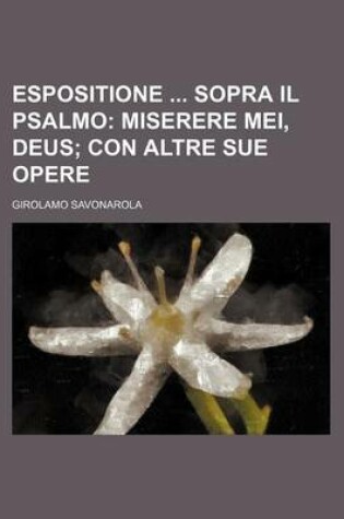 Cover of Espositione Sopra Il Psalmo
