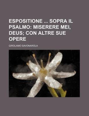 Book cover for Espositione Sopra Il Psalmo