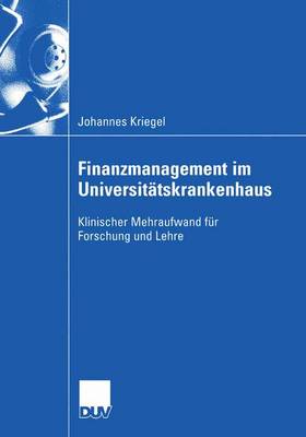 Book cover for Finanzmanagement Im Universitatskrankenhaus