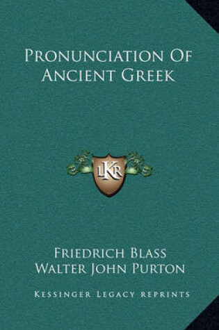 Cover of Pronunciation of Ancient Greek