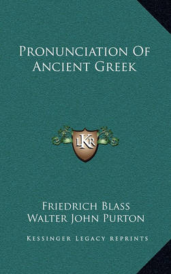 Book cover for Pronunciation of Ancient Greek