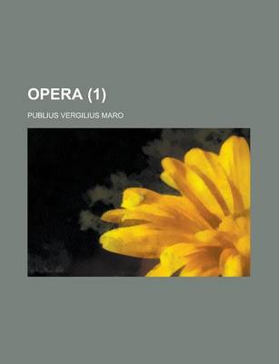 Book cover for Opera Volume 1