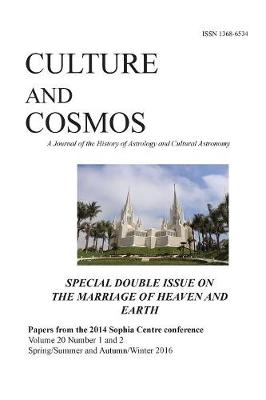 Cover of Culture and Cosmos Vol 20 1 and 2
