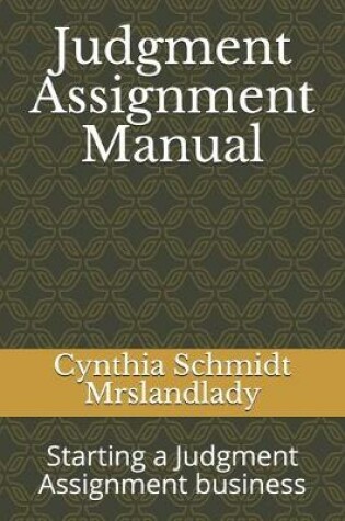 Cover of Judgment Assignment Manual