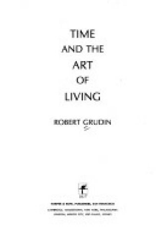 Cover of Time and the Art of Living