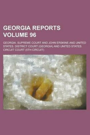 Cover of Georgia Reports Volume 96