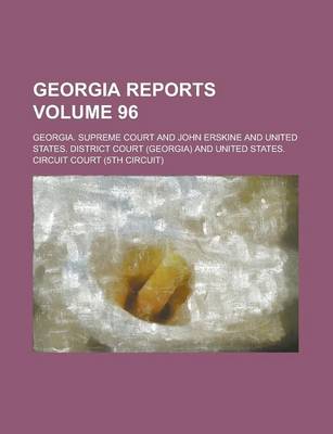 Book cover for Georgia Reports Volume 96