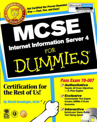 Book cover for MCSE Internet Information Server 4 For Dummies