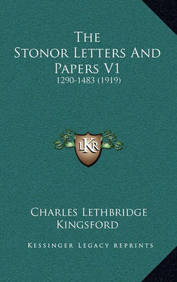 Book cover for The Stonor Letters and Papers V1