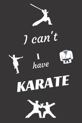 Book cover for I can't I have Karate