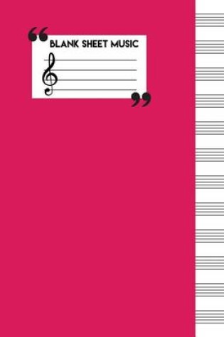 Cover of Blank Sheet Music Paper