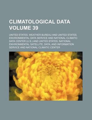 Book cover for Climatological Data Volume 39