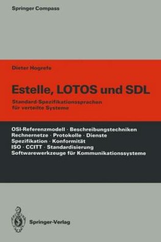 Cover of Estelle, LOTOS und SDL