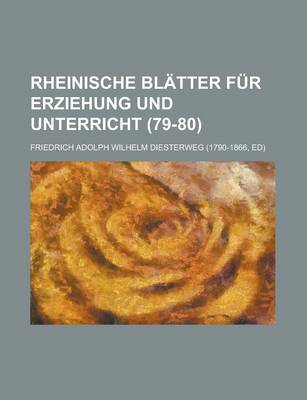 Book cover for Rheinische Blatter Fur Erziehung Und Unterricht (79-80)