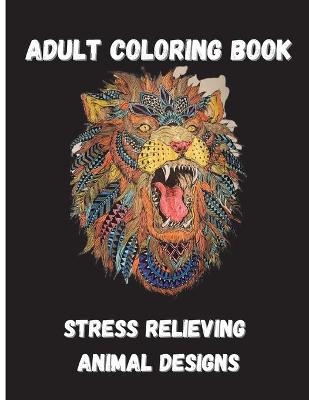 Book cover for Animal Adult Coloring Book