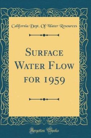 Cover of Surface Water Flow for 1959 (Classic Reprint)