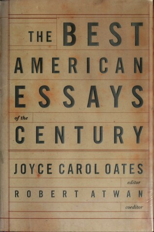 Book cover for The Best American Essays of the Century