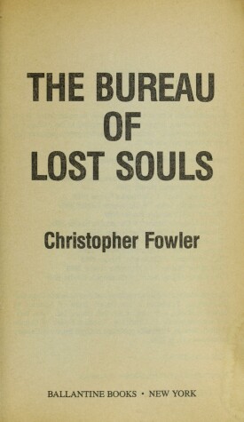 Book cover for The Bureau of Lost Souls