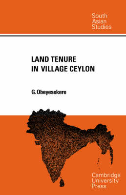 Cover of Land Tenure in Village Ceylon