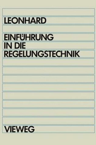 Cover of Einfuhrung in die Regelungstechnik