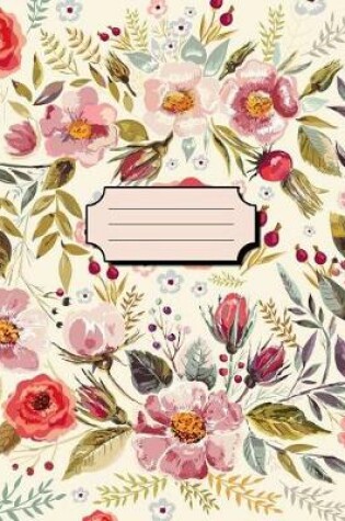 Cover of Pretty Watercolor Flowers Cream Notebook