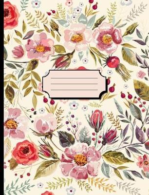 Book cover for Pretty Watercolor Flowers Cream Notebook