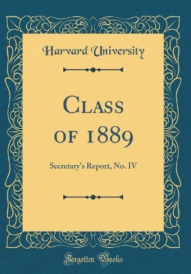 Book cover for Class of 1889