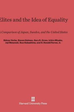 Cover of Elites and the Idea of Equality