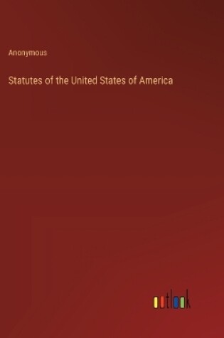 Cover of Statutes of the United States of America