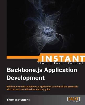 Book cover for Instant Backbone.js Application Development