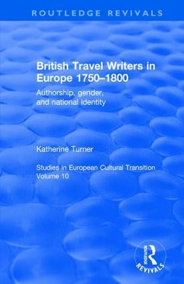 Book cover for British Travel Writers in Europe 1750-1800