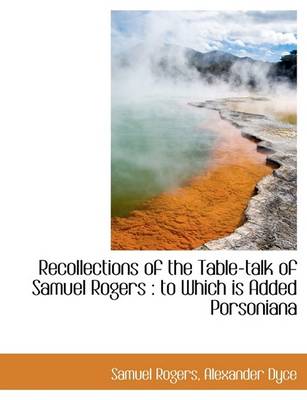 Book cover for Recollections of the Table-Talk of Samuel Rogers