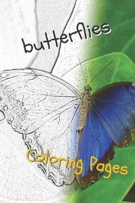 Book cover for Butterfly Coloring Pages