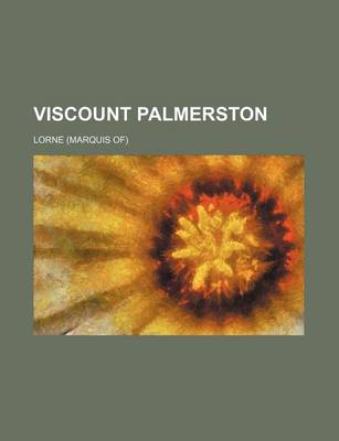 Book cover for Viscount Palmerston