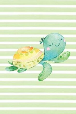 Cover of Happy Sea Turtle Watercolor Stripe Journal, Graph Paper