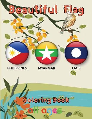 Book cover for Beautiful Flag Coloring Book all ages