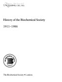 Book cover for History of the Biochemical Society, 1911-86