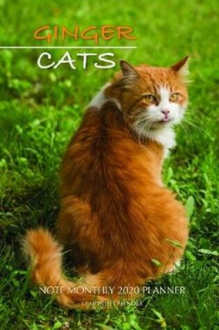 Cover of Ginger Cats Note Monthly 2020 Planner 12 Month Calendar